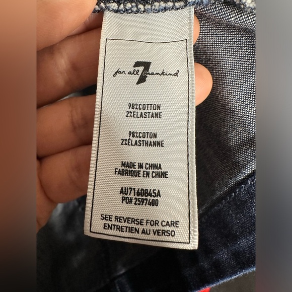 Seven For All Mankind Long- Sleeve Zip Front Denim Dress Size Large - Picture 11 of 15